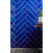 Arizona Tile - Gioia Series 4" x 16" Porcelain Wall Tile - Navy Installed