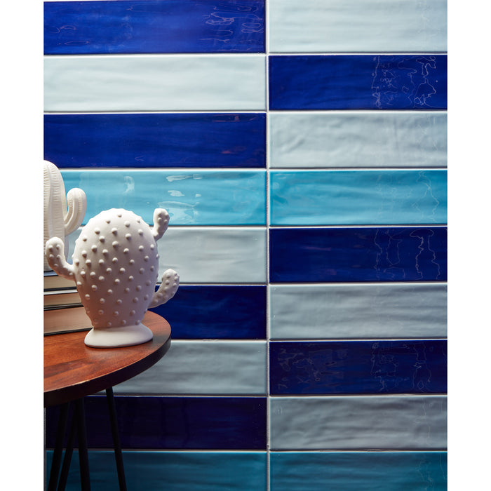 Arizona Tile - Gioia Series 4" x 16" Porcelain Wall Tile - Sky Close View