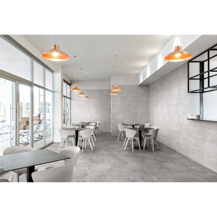 Arizona Tile - Icon Series 20" x 24" Color Body Porcelain Hexagon Tile - Smoke Room 2