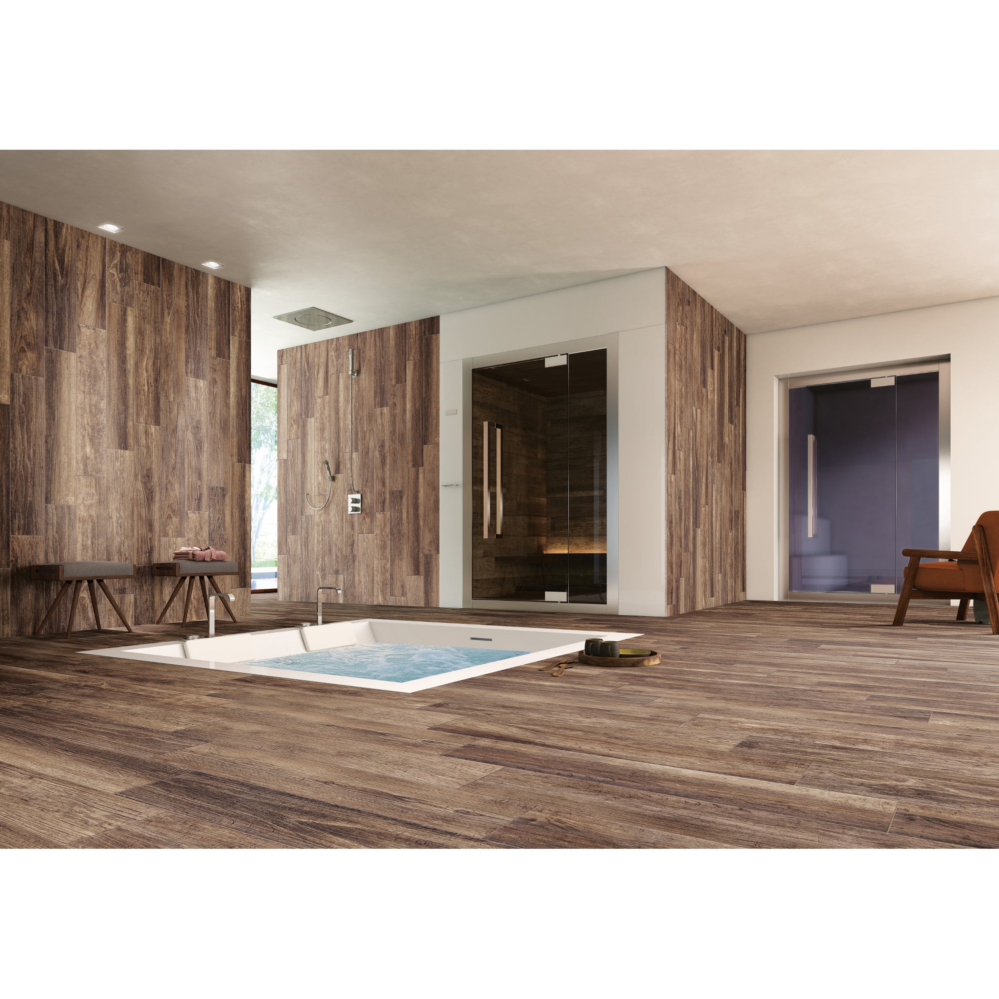 Arizona Tile - Legno Series - 8 in. x 40 in. Colorbody Porcelain Tile - Walnut