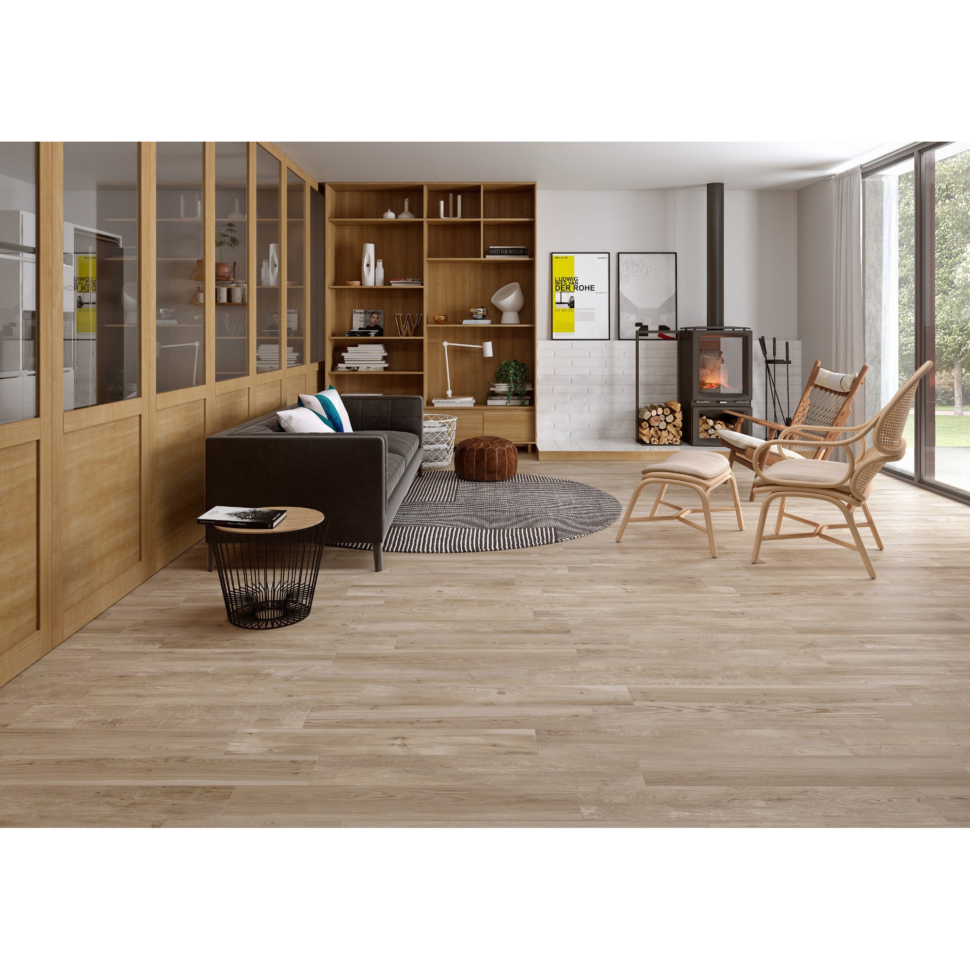 Arizona Tile - Lucia Series - 6 in. x 36 in. Glazed Porcelain Tile - Walnut