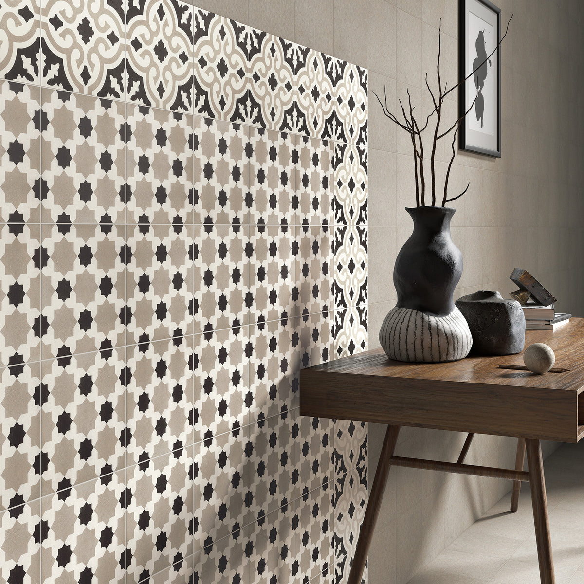 Arizona Tile - Reverie 8&quot; x 8&quot; Glazed Porcelain Tile - Reverie 5 Wall Install