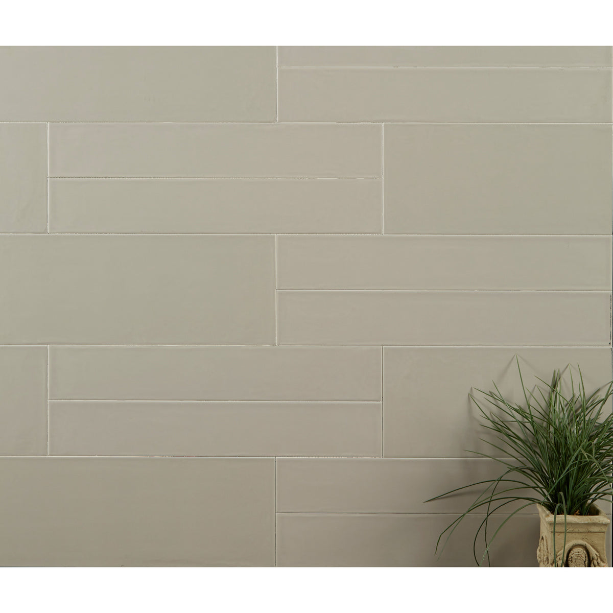 Arizona Tile - Smooth 8&quot; x 24&quot; Ceramic Wall Tile - Sand Installed