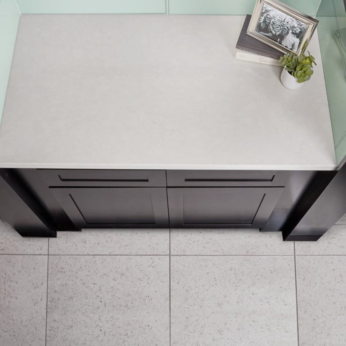 Arizona Tile - Terrazzo 24" x 24" Porcelain Tile - White Installed
