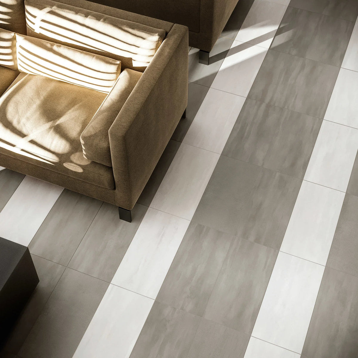 Arizona Tile - Reflexion Series - 12&quot; x 24&quot; Porcelain Textured Tile - Bright floor installation