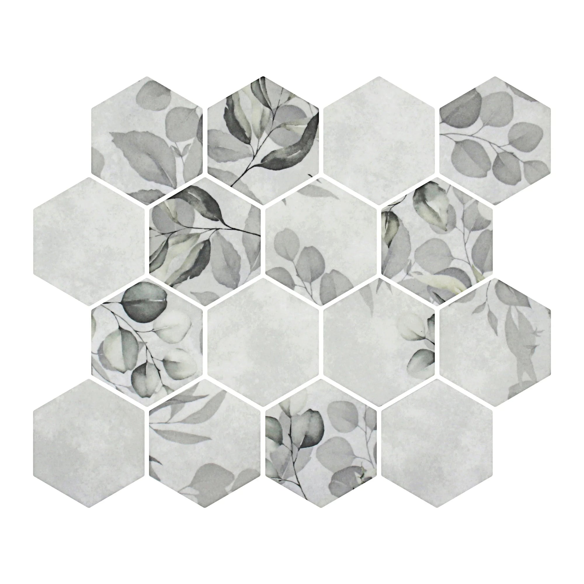 Lungarno - Botanicals 3" Hexagon Mosaic - Calla