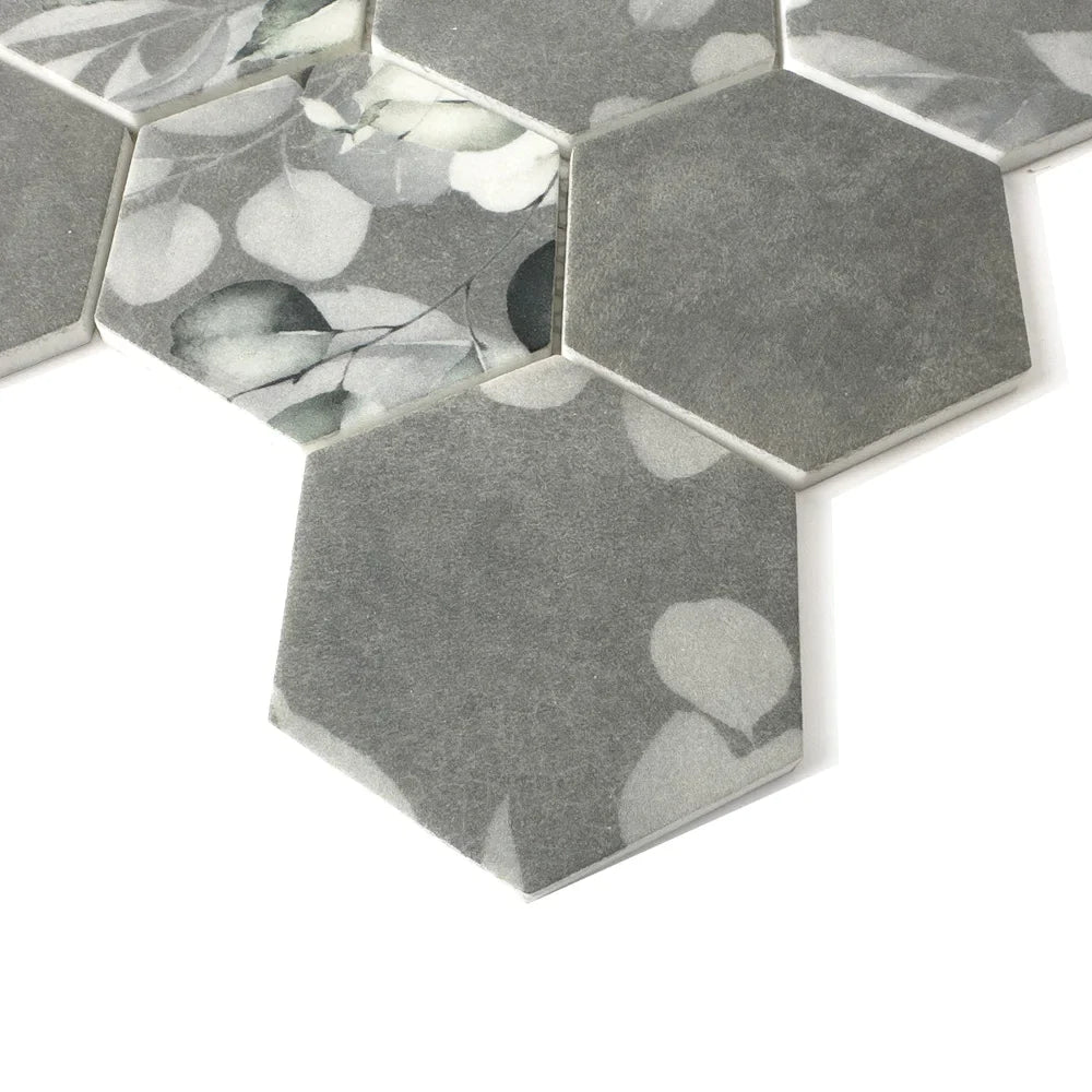 Lungarno - Botanicals 3" Hexagon Mosaic - Daphne