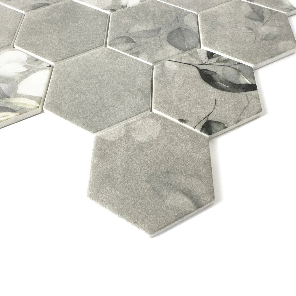 Lungarno - Botanicals 3&quot; Hexagon Mosaic - Elowen