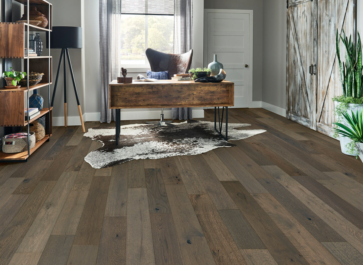 Bruce - Brushed Impressions Silver Collection - 6.5 in. Oak Hardwood - Earth Inspired Room Scene
