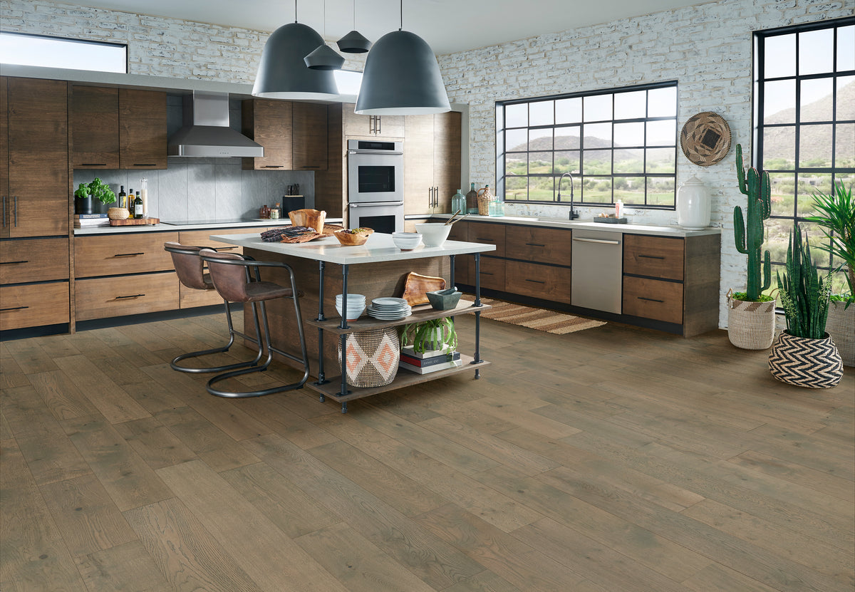 Bruce - Brushed Impressions Platinum Collection - 9 in. White Oak Hardwood - Renewed Taupe Room scene