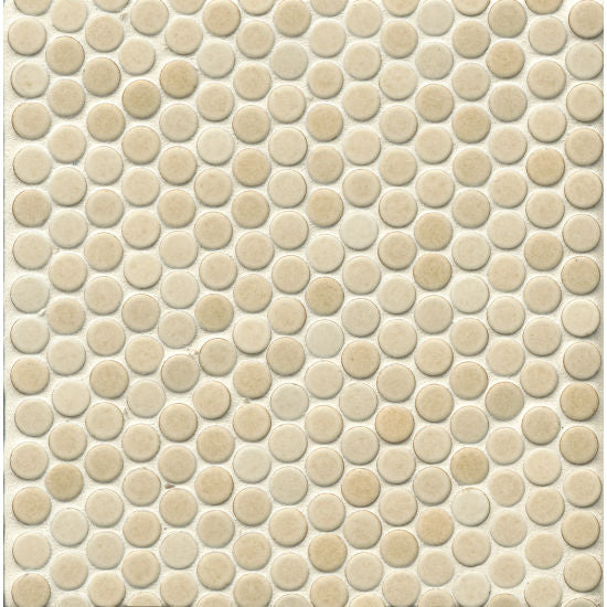 Bedrosians - 360 3/4" Penny Round Matte Mosaic - Beige