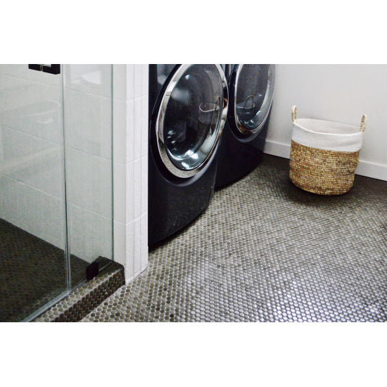 Bedrosians - 360 3/4" Penny Round Matte Mosaic - Shale