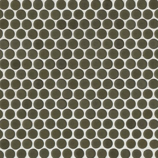 Bedrosians - 360 3/4" Penny Round Matte Mosaic - Shale
