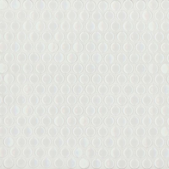Bedrosians - 360 3/4&quot; Penny Round Gloss Mosaic - White