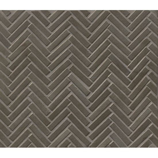 Bedrosians - 90° 1/2" x 2" Herringbone Mosaic - Metallic