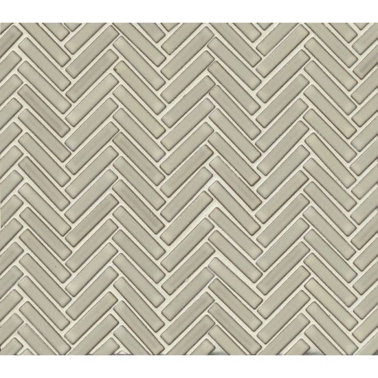 Bedrosians - 90° 1/2&quot; x 2&quot; Herringbone Mosaic - Putty