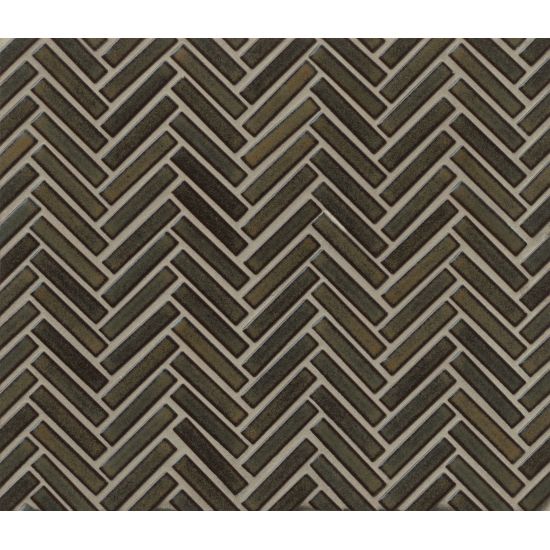 Bedrosians - 90° 1/2&quot; x 2&quot; Herringbone Mosaic - Shadow