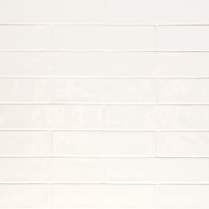 Bedrosians Tile & Stone - Clara 2.75" x 11" Glossy Porcelain Tile - Ivory