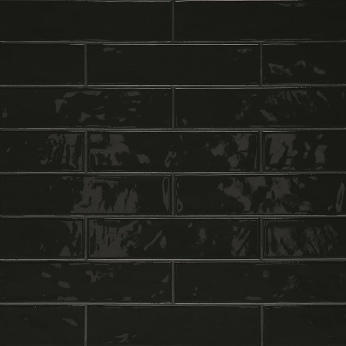 Bedrosians Tile & Stone - Clara 2.75" x 11" Glossy Porcelain Tile - Noir