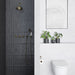 Bedrosians Tile & Stone - Clara 2.75" x 11" Matte Porcelain Tile - Noir Installed