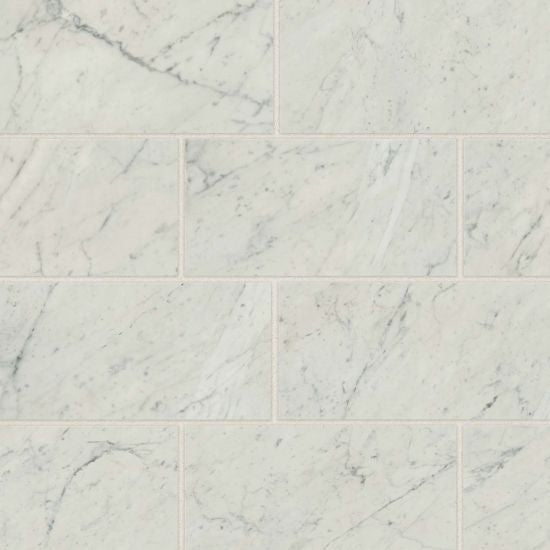 Bedrosians - Classic 2.0 12&quot; x 24&quot; Floor &amp; Wall Tile - Bianco Carrara Polished