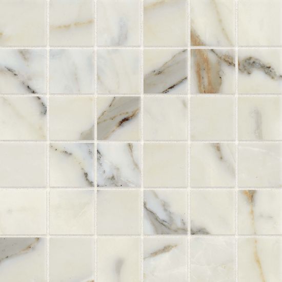 Bedrosians - Classic 2.0 2" x 2" Floor & Wall Mosaic - Calacatta Oro Matte