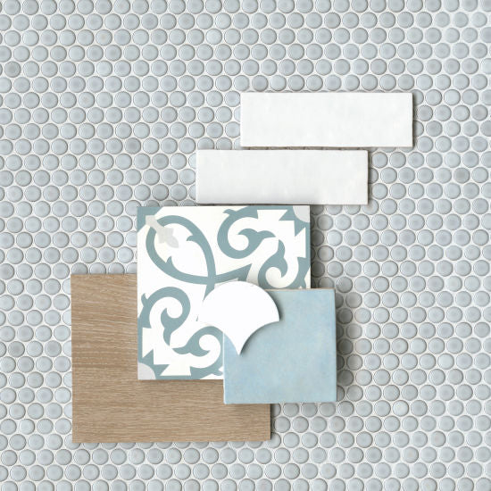 Bedrosians Tile & Stone - Cloe 5" x 5" Wall Tile - Baby Blue