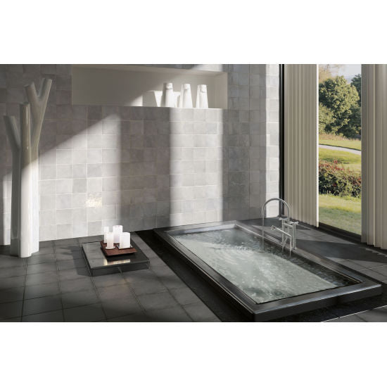 Bedrosians Tile & Stone - Cloe 5" x 5" Wall Tile - Grey Installed