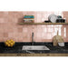 Bedrosians Tile & Stone - Cloe 5" x 5" Wall Tile - Pink Installed