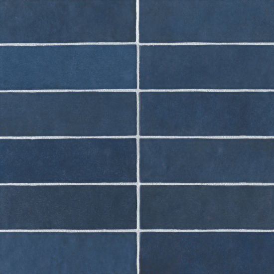 Bedrosians Tile &amp; Stone - Cloe 2.5&quot; x 8&quot; Wall Tile - Blue
