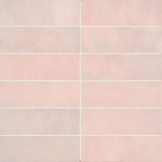 Bedrosians Tile &amp; Stone - Cloe 2.5&quot; x 8&quot; Wall Tile - Pink