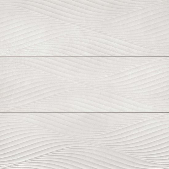 Bedrosians - Donna 13" x 40" Wave Wall Tile - Silver