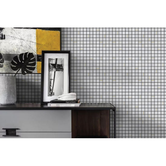 Bedrosians - Ferrara 1" x 1" Wall Mosaic - Bianco Installed