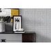 Bedrosians - Ferrara 1" x 1" Wall Mosaic - Bianco Installed