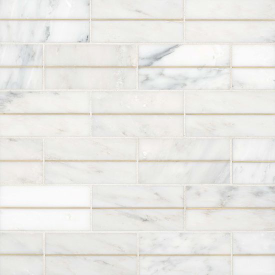 Bedrosians - Ferrara 3&quot; x 6&quot; Decorative Wall Tile - Bianco