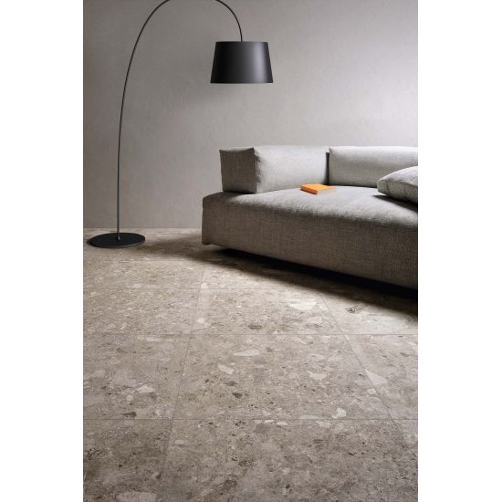 Bedrosians Tile & Stone - Frammenta 24" x 24" Floor & Wall Tile - Beige Room Scene