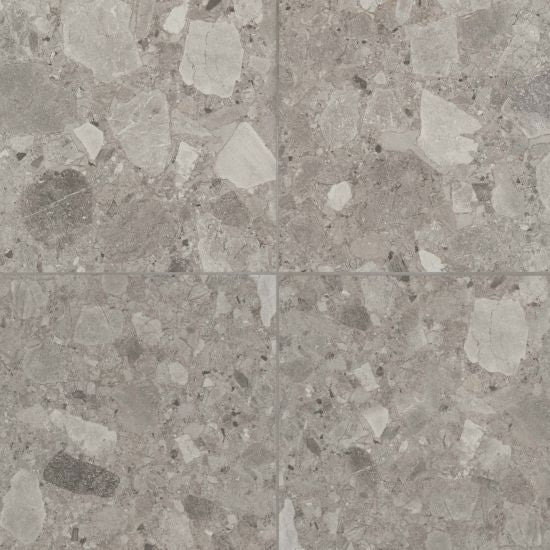 Bedrosians Tile & Stone - Frammenta 24" x 24" Floor & Wall Tile - Grey