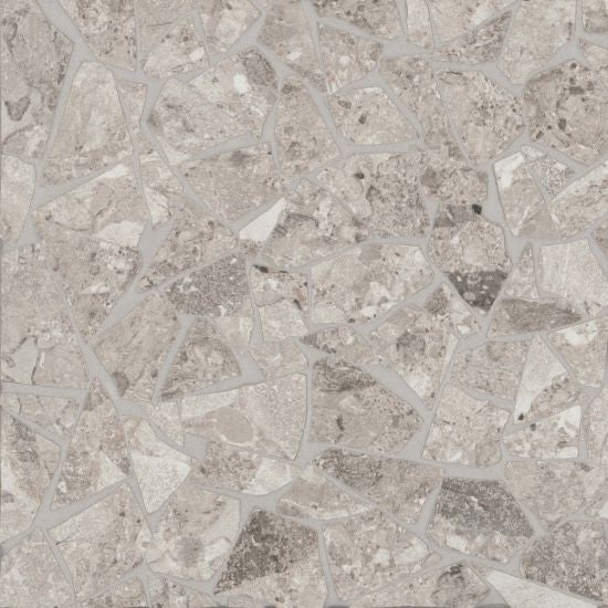 Bedrosians Tile & Stone - Frammenta Floor & Wall Mosaic - Light Grey