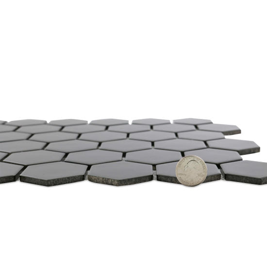 Bedrosians - Le Cafe 2&quot; x 2&quot; Floor &amp; Wall Mosaic - Black