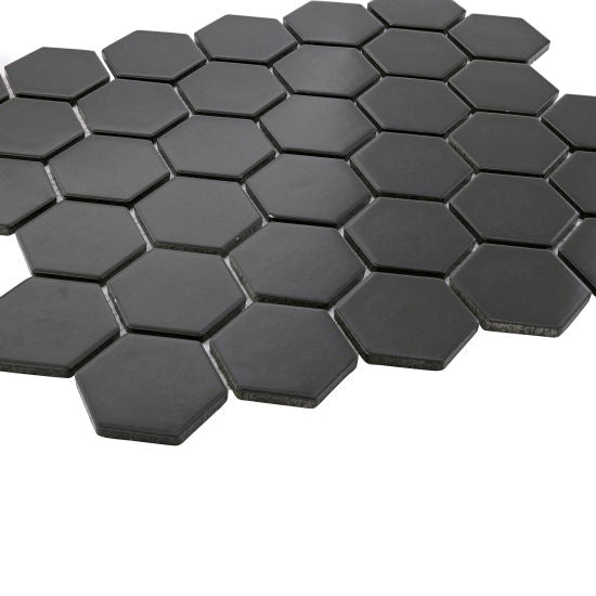 Bedrosians - Le Cafe 2&quot; x 2&quot; Floor &amp; Wall Mosaic - Black