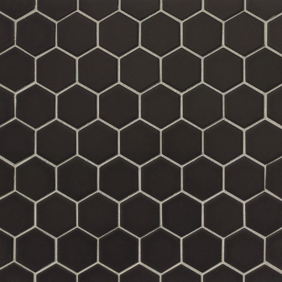 Bedrosians - Le Cafe 2&quot; x 2&quot; Floor &amp; Wall Mosaic - Black