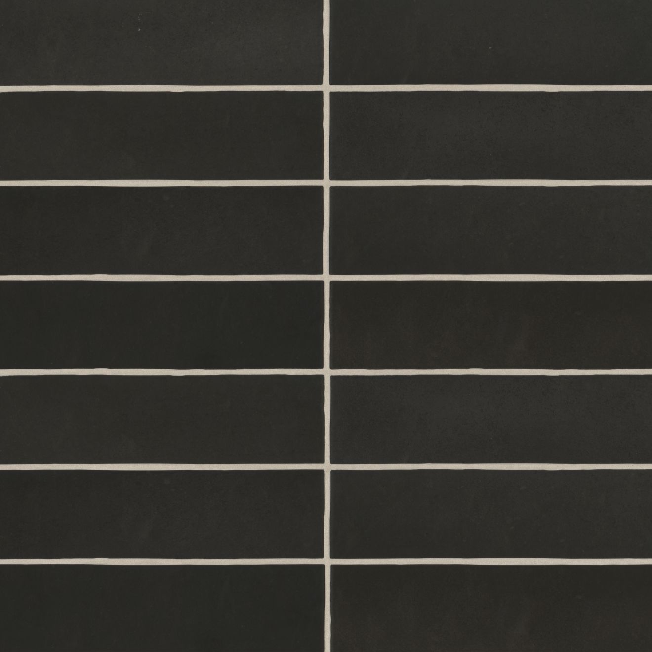 Bedrosians Tile & Stone - Makoto 2.5" x 10" Wall Tile - Kuroi Black