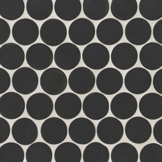 Bedrosians Tile & Stone - Makoto 2" x 2" Floor & Wall Mosaic - Kuroi Black