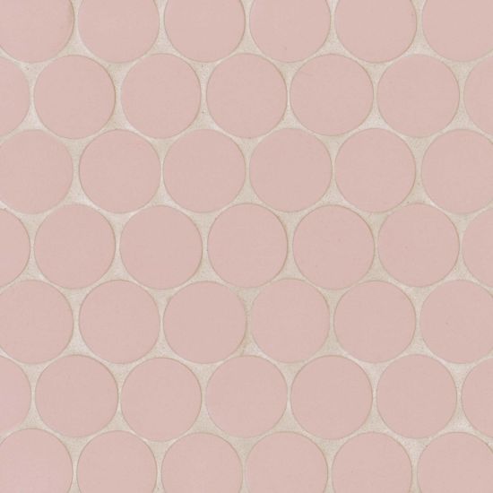 Bedrosians Tile & Stone - Makoto 2" x 2" Floor & Wall Mosaic - Momoiro Blush