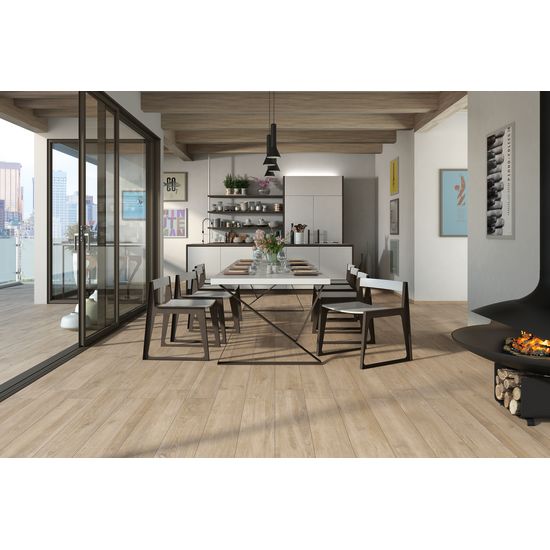 Bedrosians Tile & Stone - Othello 8" x 48" Floor & Wall Tile - Clay Installed