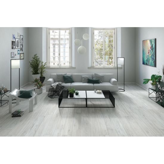 Bedrosians Tile & Stone - Othello 8" x 48" Floor & Wall Tile - Grey Installed