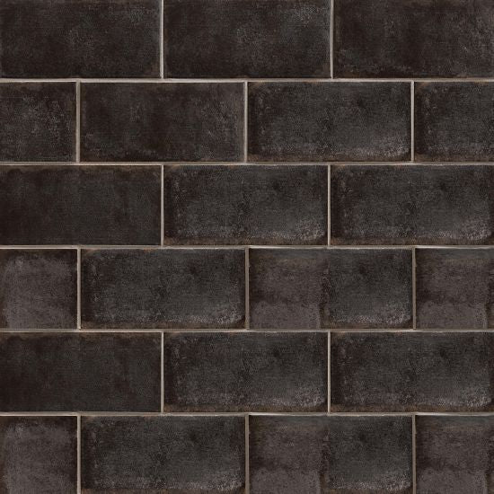 Bedrosians Tile & Stone - Vivace 4" x 9" Floor & Wall Tile - Caviar