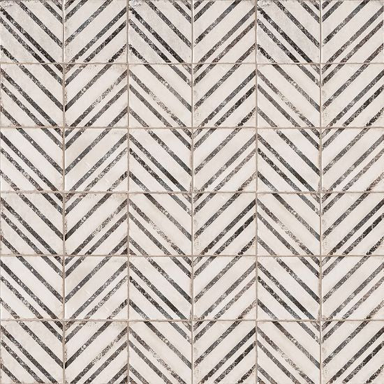 Bedrosians Tile & Stone - Vivace 4" x 4" Decorative Tile - Rice Incline