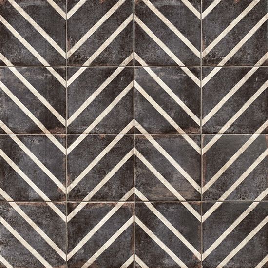 Bedrosians Tile &amp; Stone - Vivace 9&quot; x 9&quot; Decorative Tile - Caviar Peak