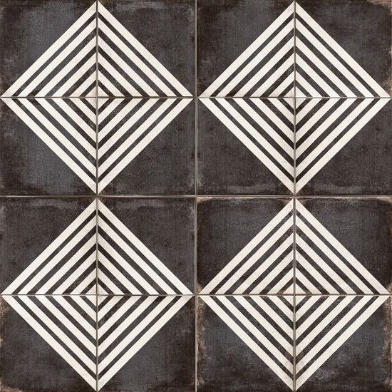 Bedrosians Tile &amp; Stone - Vivace 9&quot; x 9&quot; Decorative Tile - Caviar Roads